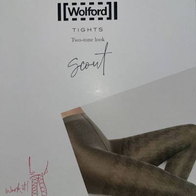 Wolford Scout Tights size: Small Color:  Hunter / Black  60 Den 14821